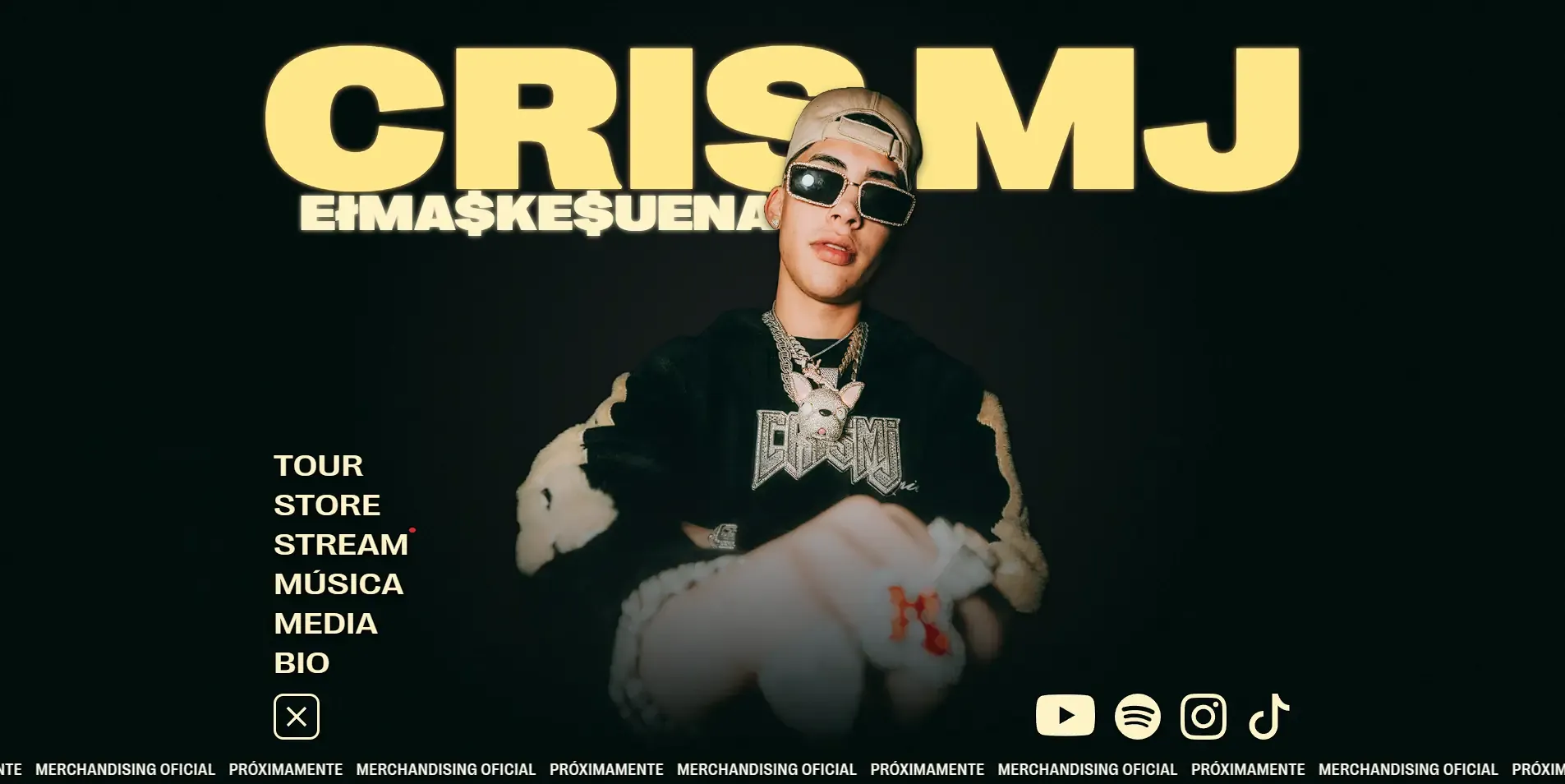 Cris MJ official website, project developed by Nacho.dev.